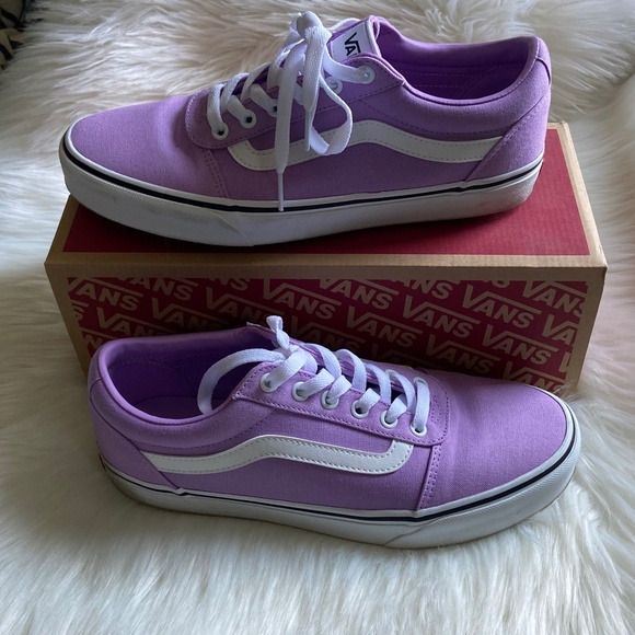 Vans Ward Canvas Lavender Women's Sneaker Skate Shoes, Size 10 - Picture 1 of 8